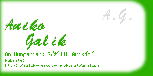 aniko galik business card